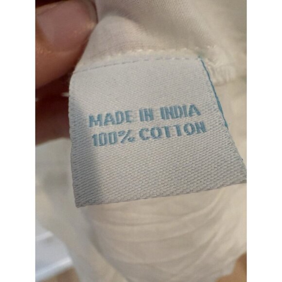 Elizabeth Hurley Beach White Swim Cover Tunic Blue Green Beads Small - Picture 6 of 9